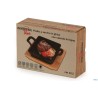 PROFESSIONAL THINK-CASSERUOLA GHISA QUADRA CM.12,5X12,5 CON BASE LEGNO YY085-1