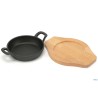 PROFESSIONAL THINK-CASSERUOLA 2 MANICI GHISA TONDA CM.16 CON BASE LEGNO YY8051