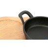 PROFESSIONAL THINK-CASSERUOLA 2 MANICI GHISA TONDA CM.16 CON BASE LEGNO YY8051