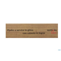 PROFESSIONAL THINK-CASSERUOLA 2 MANICI GHISA TONDA CM.16 CON BASE LEGNO YY8051