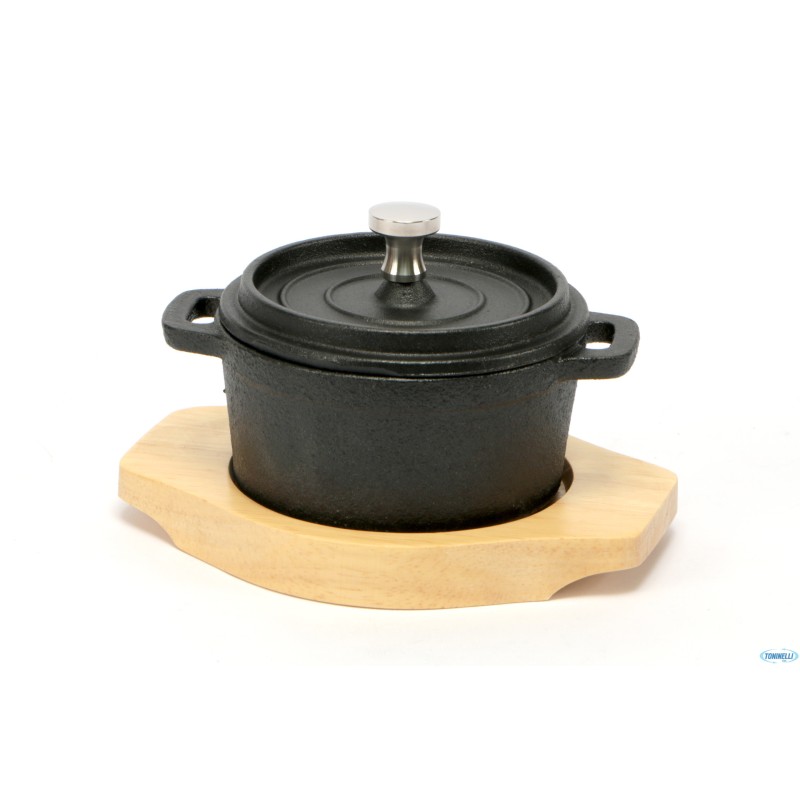 PROFESSIONAL THINK-COCOTTE GHISA CM.10 CON BASE LEGNO YY8053 PROFESSIONAL THINK-COCOTTE GHISA CM.10 CON BASE LEGNO YY8053