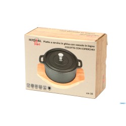 PROFESSIONAL THINK-COCOTTE GHISA CM.10 CON BASE LEGNO YY8053