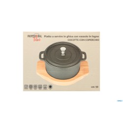 PROFESSIONAL THINK-COCOTTE GHISA CM.10 CON BASE LEGNO YY8053