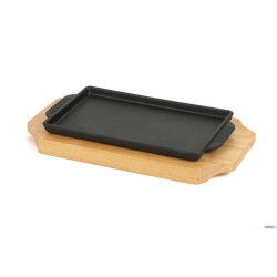 PROFESSIONAL THINK-PIASTRA GHISA CM.19X12 CON BASE LEGNO YY2056