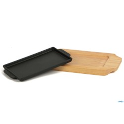 PROFESSIONAL THINK-PIASTRA GHISA CM.19X12 CON BASE LEGNO YY2056