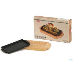 PROFESSIONAL THINK-PIASTRA GHISA CM.19X12 CON BASE LEGNO YY2056
