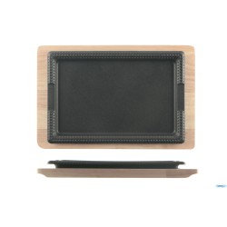 PROFESSIONAL THINK-PIASTRA GHISA CM.27X18 CON BASE LEGNO YY2125