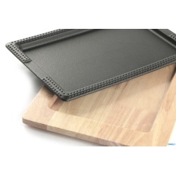PROFESSIONAL THINK-PIASTRA GHISA CM.27X18 CON BASE LEGNO YY2125