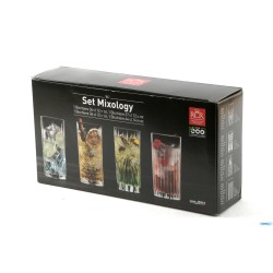 SET MIXOLOGY - CONFEZIONE 4 BICCHIERI HB ASSORTITI: 1 MELODIA, 1 TATTOO, 1 OASIS, 1 TIMELESS  26984020306