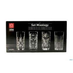 SET MIXOLOGY - CONFEZIONE 4 BICCHIERI HB ASSORTITI: 1 MELODIA, 1 TATTOO, 1 OASIS, 1 TIMELESS  26984020306