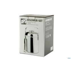 SET PORTAGHIACCIO ROTONDO INOX CM 14 H.22 LT.1,3
