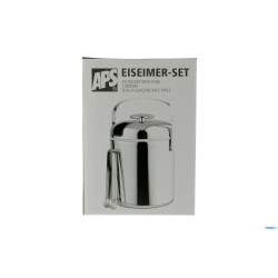 SET PORTAGHIACCIO ROTONDO INOX CM 14 H.22 LT.1,3