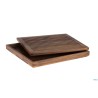 TAGLIERE GN 2/3 35,4 X 32,5 CM, H: 3,5 CM LEGNO DI NOCE (OLIATO) CON VASSOIO RACCOLTA ESTRAIBILE