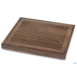 TAGLIERE GN 2/3 35,4 X 32,5 CM, H: 3,5 CM LEGNO DI NOCE (OLIATO) CON VASSOIO RACCOLTA ESTRAIBILE