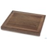 TAGLIERE GN 2/3 35,4 X 32,5 CM, H: 3,5 CM LEGNO DI NOCE (OLIATO) CON VASSOIO RACCOLTA ESTRAIBILE