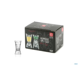 TATTOO-CLESSIDRA CONFEZIONE 6 BICCHIERI SHOT O JIGGER CL 6-3 26983020106