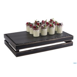 VASSOIO IN ARDESIA NATURALE GN 1.1 CM 53X32,5 SPESSORE 6-9 MM CON PIEDINI ANTISCIVOLO 00990