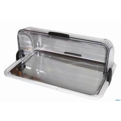 VETRINETTA CON VASSOIO INOX CM 46,5X31,5X19,5 L178VAS