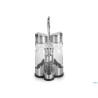 VINAGR SALEROS QUESE - MENAGE PARIS 4 PZ IN VETRO ED ACCIAIO INOX 3697