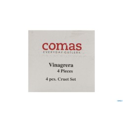 VINAGR SALEROS QUESE - MENAGE PARIS 4 PZ IN VETRO ED ACCIAIO INOX 3697