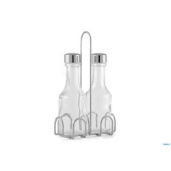 VINAGR SALEROS QUESE - MENAGE 2 PZ IN VETRO ED ACCIAIO INOX 3164