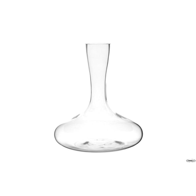 VINO - DECANTER IN VETRO CLASSICO DA LITRI 0,75. RASO BOCCA LT. 1,7 H. 25 CM DIAM. 22 VINO - DECANTER IN VETRO CLASSICO DA LITRI 0,75. RASO BOCCA LT. 1,7 H. 25 CM DIAM. 22