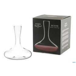 VINO - DECANTER IN VETRO CLASSICO DA LITRI 0,75. RASO BOCCA LT. 1,7 H. 25 CM DIAM. 22