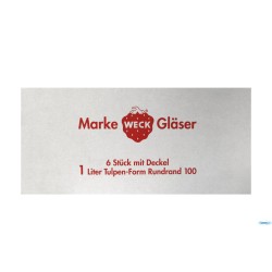 WECK TULIP-CARTONE 6 VASETTI LT.1 COPERCHIO 100 745   06530