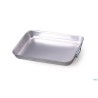 ROSTIERA RETTANGOLARE 3 MM  ANGOLI TONDI CON MANIGLIE SNODATE INOX 40X28 H 10