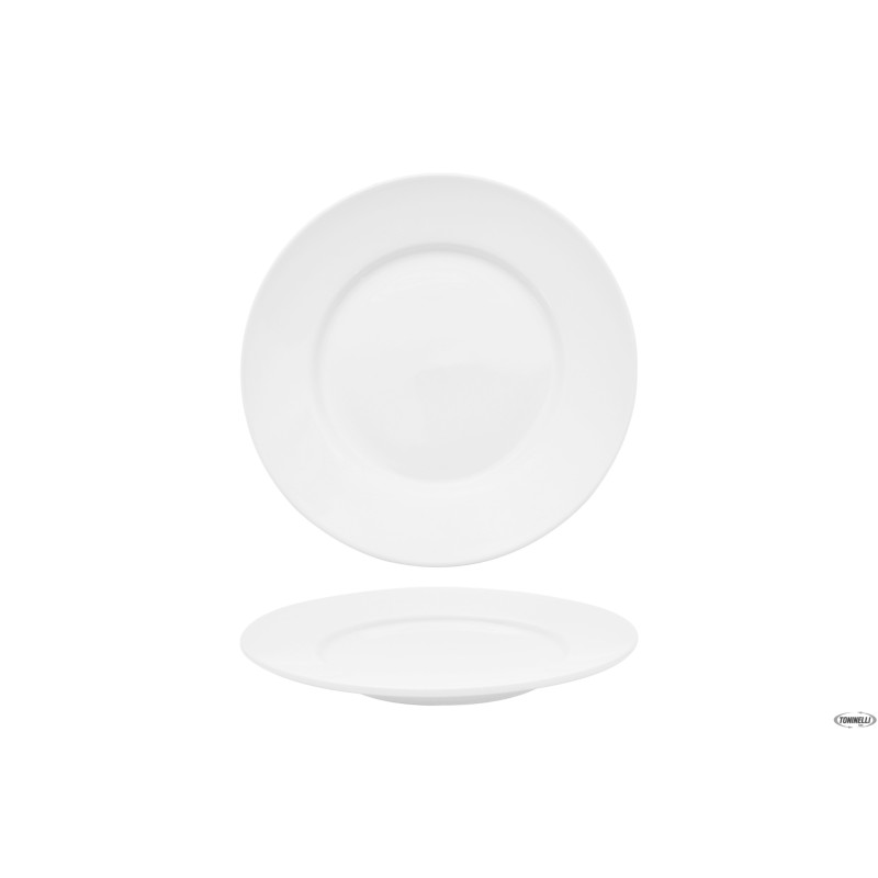 CLASSIC WHITE - PIATTO PIANO CM 17 CON FALDA 01610H