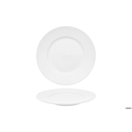 CLASSIC WHITE - PIATTO PIANO CM 17 CON FALDA 01610H