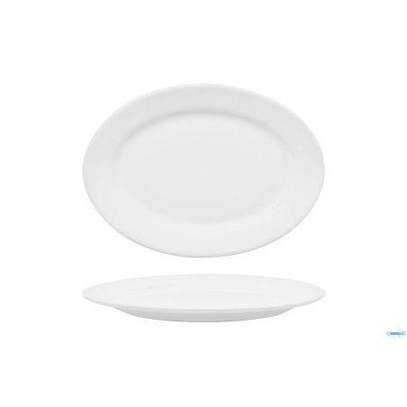 CLASSIC WHITE - VASSOIO OVALE CM31 CON FALDA 01230