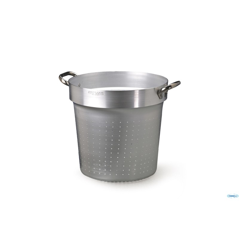 COLAPASTA CILINDRICO 3 MM CM 50 H 48 CON DUE MANIGLIE FISSE INOX, SI INSERISCE NELLE PENTOLE ALTE