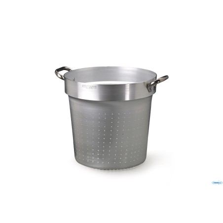 COLAPASTA CILINDRICO 3 MM CM 50 H 48 CON DUE MANIGLIE FISSE INOX, SI INSERISCE NELLE PENTOLE ALTE