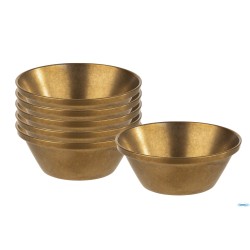 DIP BOWLS-SET 6 COPPETTE INOX GOLD D6H2,5 CM 40 ML