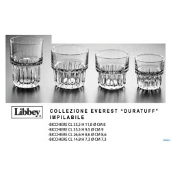 EVEREST-SUMMIT CONFEZIONE 12 BICCHIERI BEVERAGE CL.35,5 IN VETRO TEMPERATO IMPILABILE