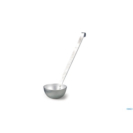 MESTOLO CON MANICO RIGIDO IN LEGA DI ALLUMINIO 2 PEZZI RIVETTATI  CM.20 LT 1,5 CM 78