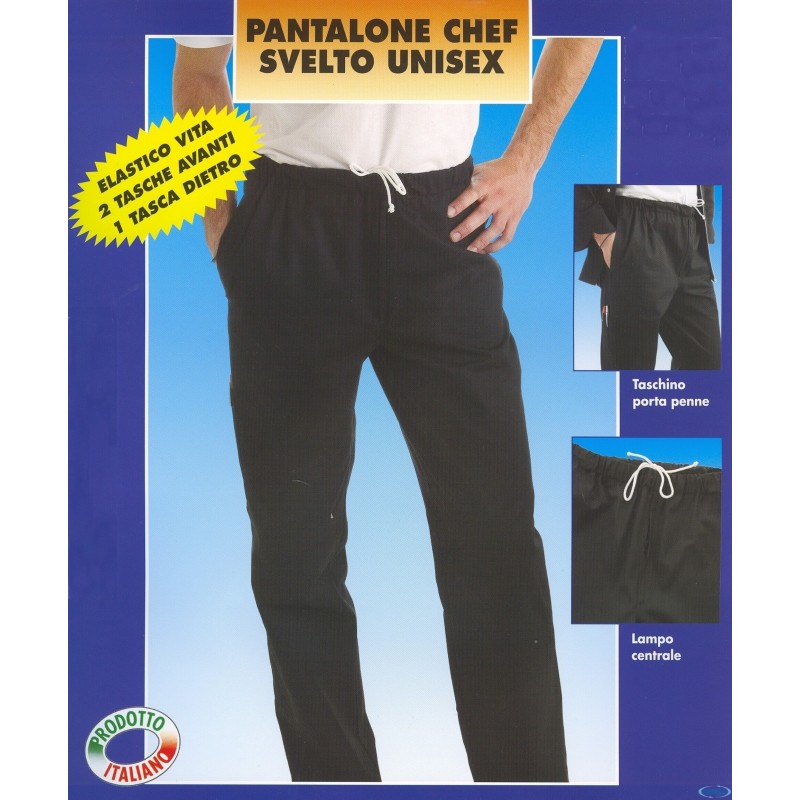 PANTALONE CHEF OTEGO NERO L 1588 PANTALONE CHEF OTEGO NERO L 1588