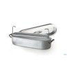 PESCERA ALLUMINIO CON GRIGLIA COPERCHIO E DUE MANIGLIE INOX 50X15 H 12