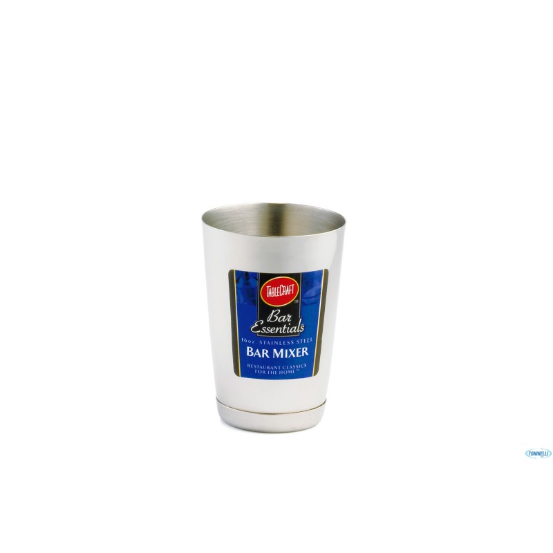 BASE SHAKER ACCIAIO  PER BICCHIERE VETRO SHAKER 473 ML.
