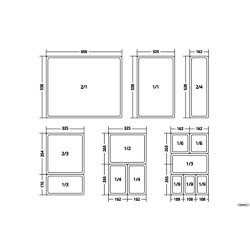 GN INOX 1.1-BACINELLA 53X32 H.10