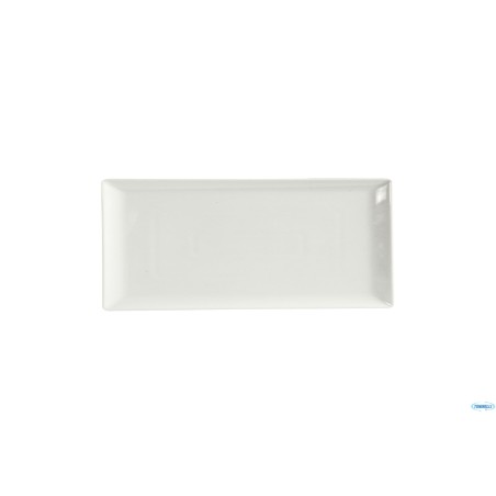 SAN MARINO-PIATTO RETTANGOLARE PORCELLANA BIANCA CM.29X13 4336