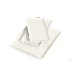 SAN MARINO-PIATTO RETTANGOLARE PORCELLANA BIANCA CM.29X13 4336