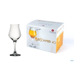 BIER SOMMELIER - CF. 6 CALICI BIRRA 400 SCATOLA  LITOGRAFATA