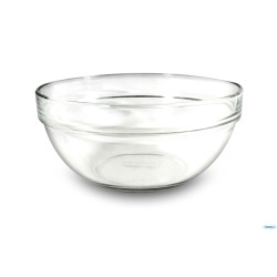 EMPILABLE - INSALATIERA IMPILABILE CM 20 IN VETRO TEMPERATO RESISTENTE AGLI URTI E AGLI  SHOCK TERMICI