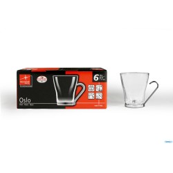 OSLO CAPPUCCIO-SCATOLA 6 BICCHIERE CL 22 MANICO INOX 1 21880