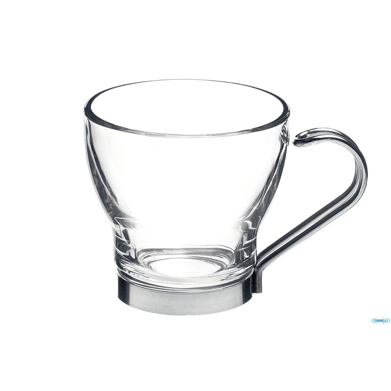 OSLO PUNCH - CAFFE  CONFEZIONE 3 BICCHIERI CL.11 MANICO ACCIAIO INOX TEMPERATO