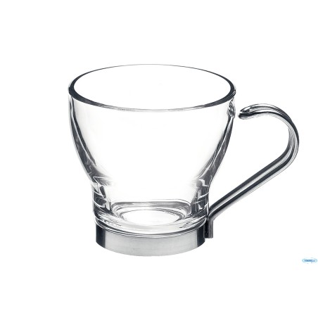 OSLO PUNCH - CAFFE  CONFEZIONE 3 BICCHIERI CL.11 MANICO ACCIAIO INOX TEMPERATO
