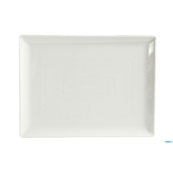SAN MARINO-PIATTO RETTANGOLARE PORCELLANA BIANCA CM.35,5X26,5    4340