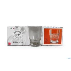 MADISON - CONFEZIONE 3 BICCHIERI ACQUA CL24,5 230151